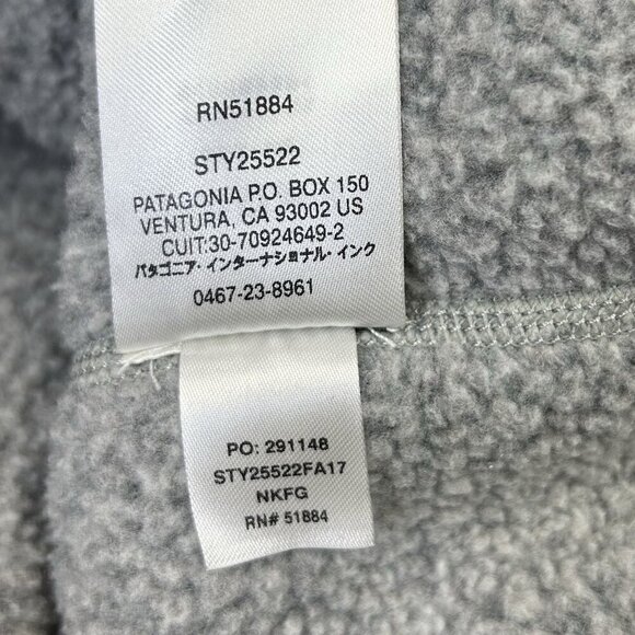 Patagonia Better Sweater Men’s Size Medium Gray 1/4 Zip Pullover - Picture 6 of 10
